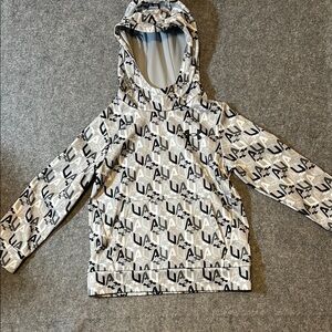 Under Armour Gray and Black Hooded Sweatshirt Youth Size XS
